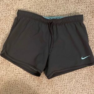 Nike Dri-Fit Grey & Aqua shorts. Size Small